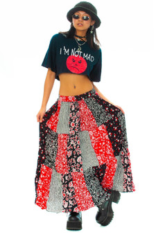 Vintage Y2K Floral Patch Skirt