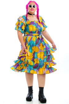 Vintage 80's Carmen Floral Dress