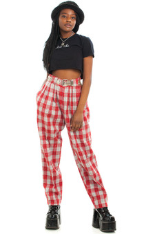 Vintage 80's Primary Plaid Trousers