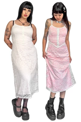 Aurora White & Pink 5-in-1 Midi Dress Set