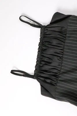 Cora Pinstripe Empire Waist Maxi Dress