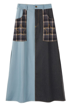 Rave Patchwork Maxi Skirt