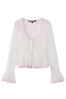 Doll Face White Lace Babydoll Top