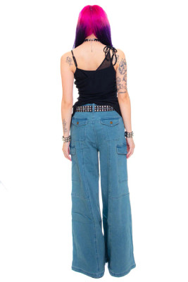 Reggie Blue Denim Cargo Baggies