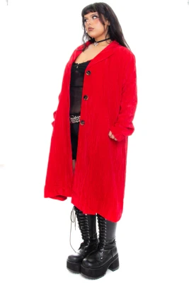 Mazzy Red Longline Jacket