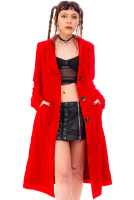 Mazzy Red Longline Jacket