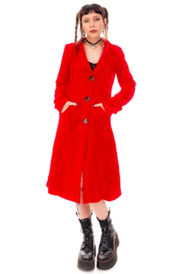 Mazzy Red Longline Jacket