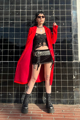 Mazzy Red Longline Jacket