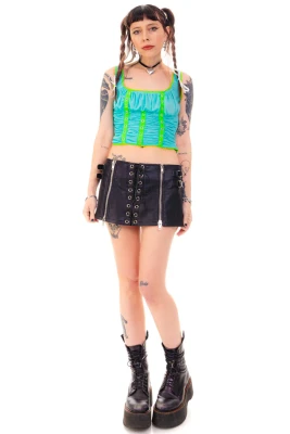 Lexi Aqua Grommet Top
