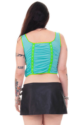 Lexi Aqua Grommet Top