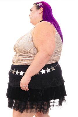 Lexi Cream Velvet Burnout Grommet Top