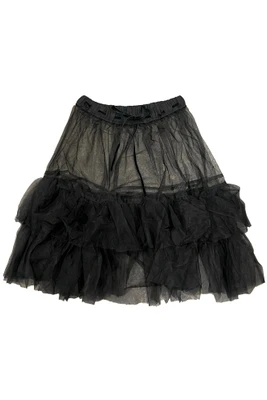 Louisa May Sheer Black Ruffle Skirt
