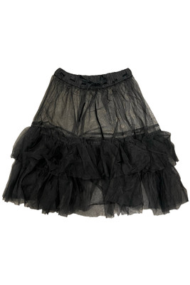 Louisa May Sheer Black Ruffle Skirt