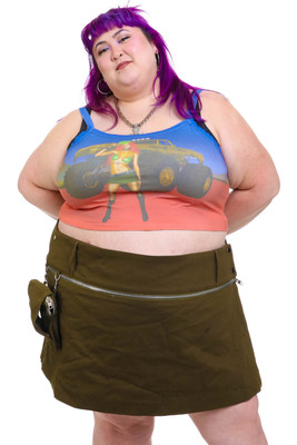 Max Olive Utility Mini Skirt