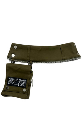 Max Olive Utility Mini Skirt