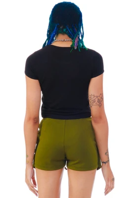 TUNNEL VISION SECONDHAND - Lola Olive Utility Skort, SIZE XS