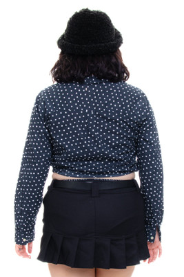 Vintage 90's Polka Dot Button-Up Shirt - L/XL