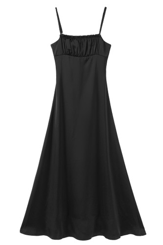 PRE-ORDER: Cora Black Empire Waist Maxi Dress