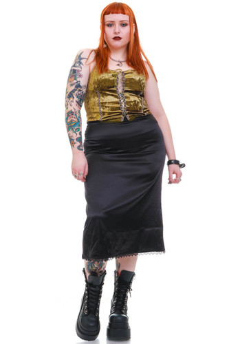 Mel Black Midi Skirt