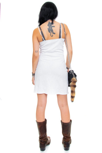 Vintage 90's White Textured Floral Dress - M