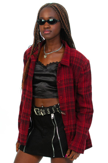 Vintage 90's Plaid Blazer Jacket