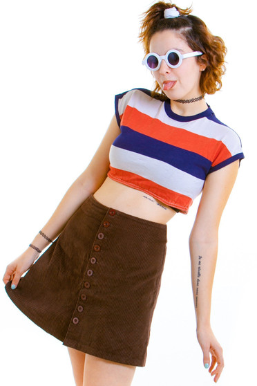 Vintage 90's Corduroy Mini Skirt