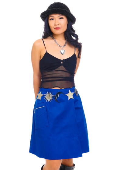 Vintage 70's Cobalt White Stag Skort