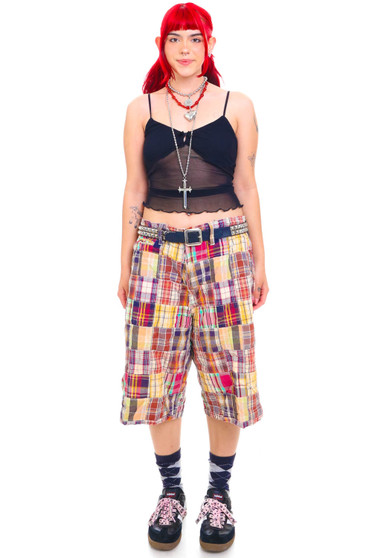 Vintage Y2K AE Patchwork Plaid Shorts