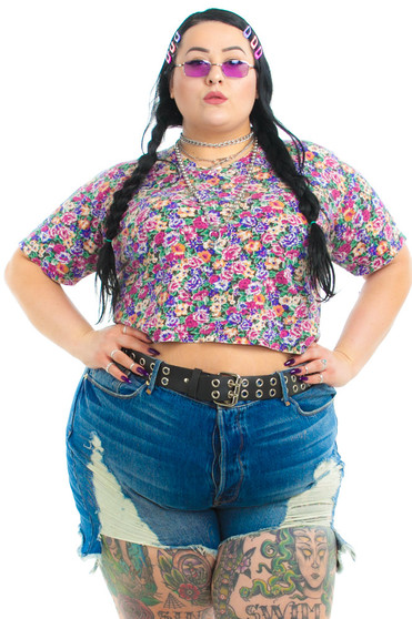 Vintage 90's Floral Crop Top