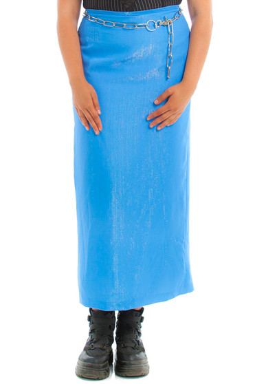 Vintage 90's Metallic Ice Maxi Skirt