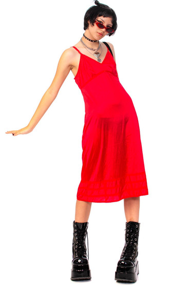 Vintage 90's Raspberry Slip Dress