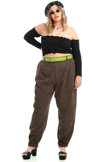 Vintage 90's Olive Corduroy Trousers 1