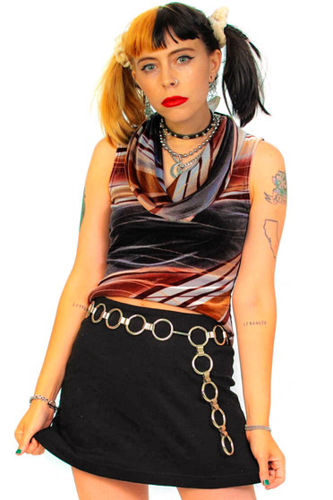 Vintage 90's Velvet Trip Out Top
