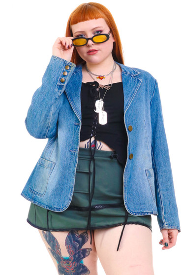 Vintage Y2K NY Jeans Denim Blazer Jacket