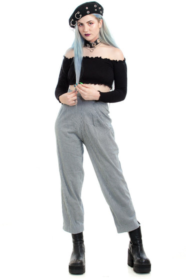 Vintage 90's Gingham Check Trousers 1
