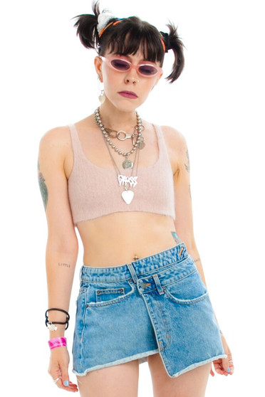 Vintage Y2K Reconstructed Mini Skirt