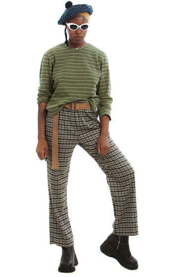 Vintage 90's Daria Flannel Plaid Flares