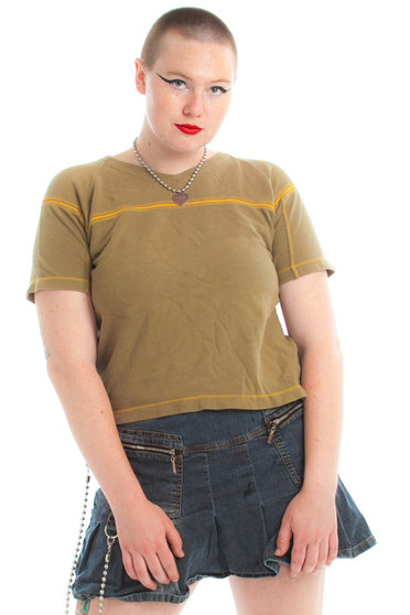 Vintage Y2K Jet BB Thermal Stripe Tee