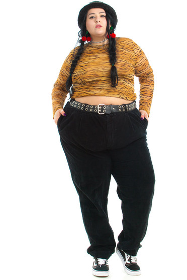 Vintage 90's Black Corduroy Trousers