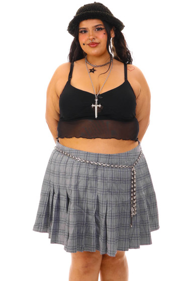 Vintage Y2K Plaid Pleated Mini Skirt 1