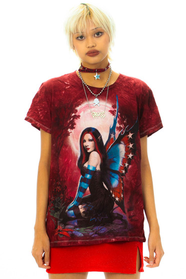 Vintage Y2K Gothic Fairy Tie Dye T-Shirt
