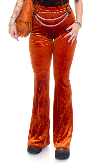 Not-Quite-Vintage Orange Velvet Flares