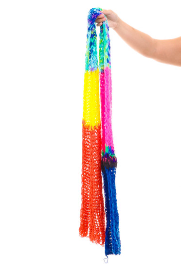 Vintage Y2K Rainbow Loose Knit Long Scarf 1