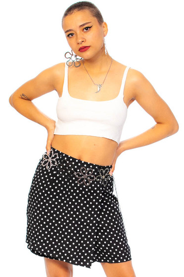 Vintage 90's Tracy Polka Dot Mini Skort