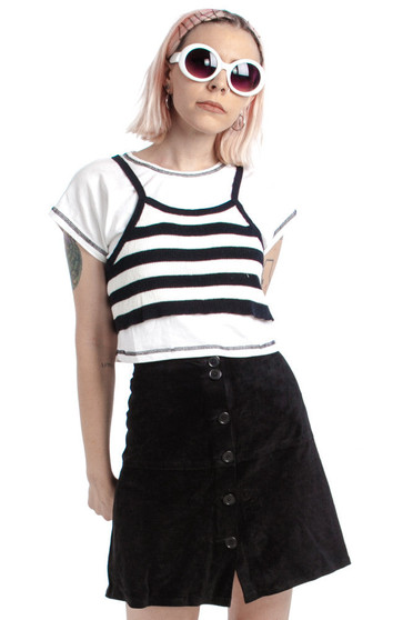 Vintage 90's Suede Babe Mini Skirt