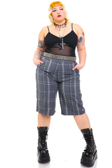 Vintage Y2K Joker Grey Plaid Shorts