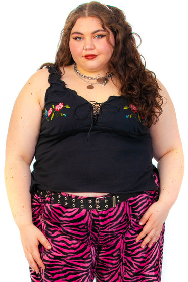 Vintage 90's Ren Fairy Lace-Front Top