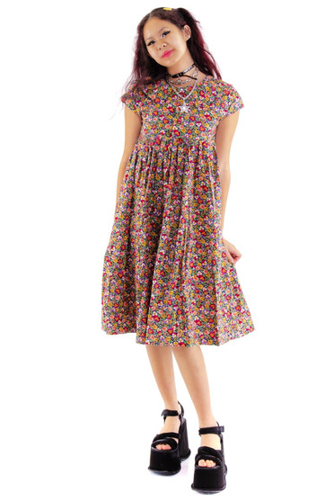 Vintage 80's Floral Collared Baby Dress