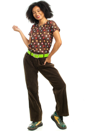 Vintage 90's Chocolate Corduroy Trousers