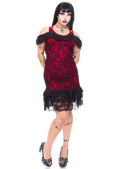 Vintage Y2K Vampy Lace Gothic Dress